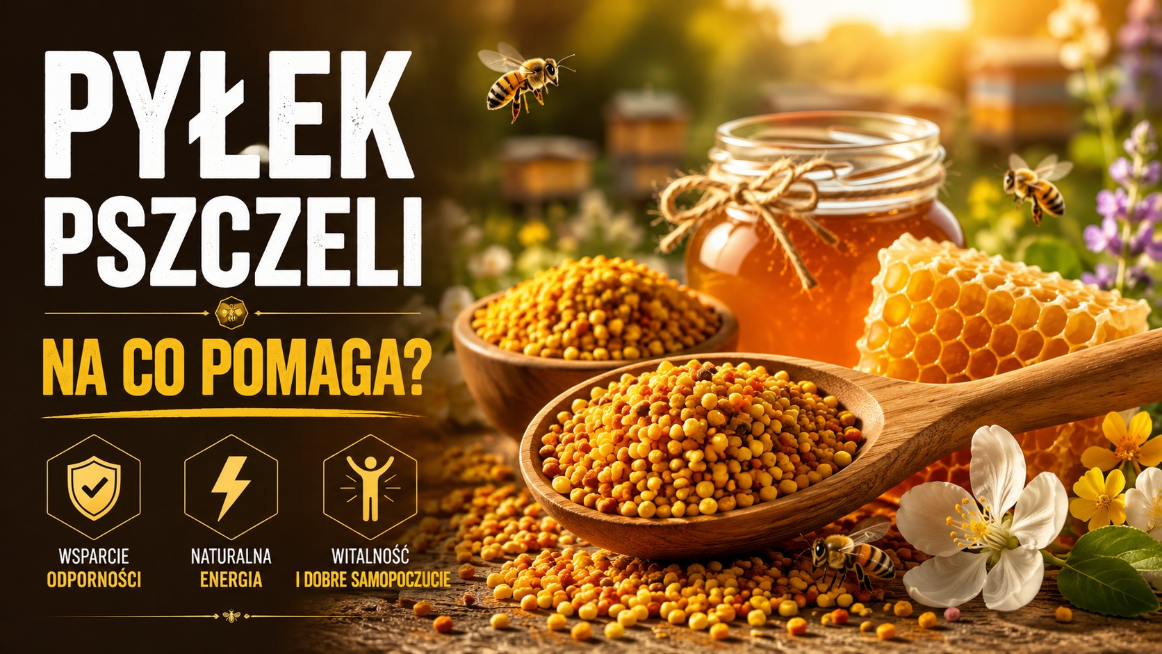 pyłek pszczeli na co pomaga